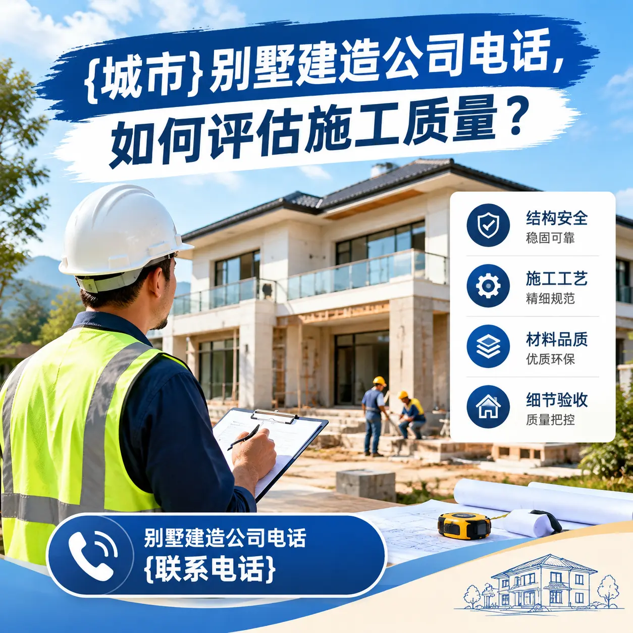播州别墅建造公司电话，如何评估施工质量？